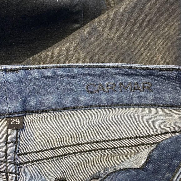 CARMAR Black Waxed Skinny Jeans #AV15 - Picture 8 of 8